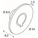 SLV Luminaire mural d'extérieur I-RING rond, commutable, avec diffuseur, pivotant à la cardan IP65, anthrazit 