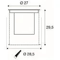 floor recessed luminaire DASAR® XL round, swivelling, DALI controllable, passable IP65 / IP67, stainless steel dimmable