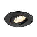 SLV Plafonnier encastré UNIVERSAL DOWNLIGHT MOVE PHASE pivotant, lot de 12 IP20, noir gradable