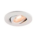 SLV Plafonnier encastré UNIVERSAL DOWNLIGHT MOVE PHASE pivotant, lot de 12 IP20, blanche gradable