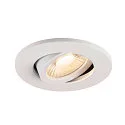 SLV Plafonnier encastré UNIVERSAL DOWNLIGHT MOVE PHASE pivotant, lot de 12 IP20, blanche gradable