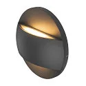 SLV Luminaire mural d’extérieur LID II UP/DOWN rond, rigide, CCT Switch IP65, anthrazit, mat gradable