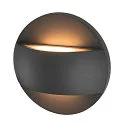 SLV Luminaire mural d’extérieur LID II UP/DOWN rond, rigide, CCT Switch IP65, anthrazit, mat gradable