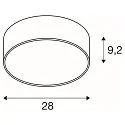 SLV wall and ceiling luminaire MEDO® 30 round, CCT Switch, direct / indirect IP50, grey dimmable