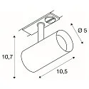 1-Projecteur monophasé NOBLO® SPOT rond, pivotant, rotatif IP20