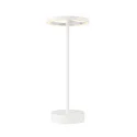 battery table lamp VINOLINA ONE with touch dimmer, ring shape, with charging station IP54, white dimmable