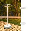 SLV battery table lamp VINOLINA ONE with touch dimmer, ring shape, with charging station IP54, white dimmable