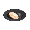 Plafonnier encastré NEW TRIA® 68 rond GU10 IP20, noir