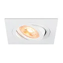 Plafonnier encastré NEW TRIA® 75 carré GU10 IP20, blanche