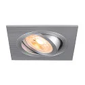 Plafonnier encastré NEW TRIA® 75 carré GU10 IP20, aluminium