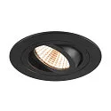 Plafonnier encastré NEW TRIA® 75 rond IP20, noir gradable