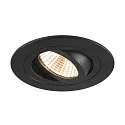 Plafonnier encastré NEW TRIA® 75 rond IP20, noir gradable