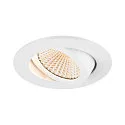 SLV Plafonnier encastré NEW TRIA® UNIVERSAL rond IP20, blanche gradable