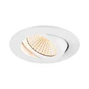 SLV Plafonnier encastré NEW TRIA® UNIVERSAL rond IP20, blanche gradable