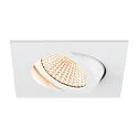 SLV Plafonnier encastré NEW TRIA® UNIVERSAL carré IP20, blanche gradable