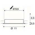 SLV recessed ceiling ring NEW TRIA® 95 round, aluminium