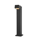 SLV outdoor floor lamp S-CUBE 75 square, CCT Switch, tiltable IP65, anthracite dimmable