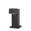 SLV socket luminaire S-CUBE 35 square, CCT Switch, tiltable IP65, anthracite dimmable