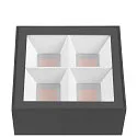 SLV socket luminaire S-CUBE 35 square, CCT Switch, tiltable IP65, anthracite dimmable