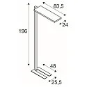 SLV Lampadaire WORKLIGHT PRO IP20, gris gradable