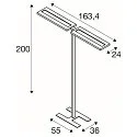 SLV Lampadaire WORKLIGHT PRO IP20, noir gradable