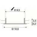 SLV Capot DOWNLIGHT V 100 plat, avec ressorts à pince, blanche