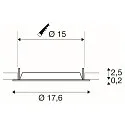 SLV Capot DOWNLIGHT V 150 légèrement encastré, noir