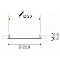SLV Capot DOWNLIGHT V 200 légèrement encastré, blanche