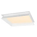 SLV ceiling luminaire PANEL V 600 ON-OFF CCT Switch, switchable IP54 / IP40, white, lacquered 
