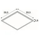 SLV ceiling luminaire PANEL V 600 ON-OFF CCT Switch, switchable IP54 / IP40, white, lacquered 