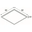 ceiling luminaire PANEL V 625 ON-OFF CCT Switch, UGR < 19, switchable IP54 / IP40, white, lacquered 