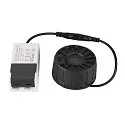 SLV Plafonnier encastré DOWNLIGHT V 100 sans cadre, CCT Switch, câblé en continu IP54 / IP20, noir 