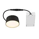 SLV Plafonnier encastré DOWNLIGHT V 100 sans cadre, CCT Switch, câblé en continu IP54 / IP20, noir 