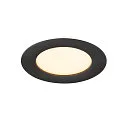 SLV Plafonnier encastré DOWNLIGHT V 100 sans cadre, CCT Switch, câblé en continu IP54 / IP20, noir 