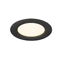 SLV Plafonnier encastré DOWNLIGHT V 100 sans cadre, CCT Switch, câblé en continu IP54 / IP20, noir 