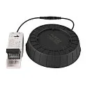 SLV Plafonnier encastré DOWNLIGHT V 200 sans cadre, CCT Switch, multipower, câblé en continu IP54 / IP20, noir 