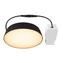 SLV Plafonnier encastré DOWNLIGHT V 200 sans cadre, CCT Switch, multipower, câblé en continu IP54 / IP20, noir 