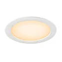 SLV Plafonnier encastré DOWNLIGHT V 200 sans cadre, CCT Switch, multipower, câblé en continu IP54 / IP20, noir 