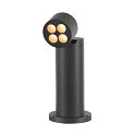 SLV socket luminaire R-CUBE 35 round, CCT Switch, cardanic swivelling IP65, anthracite dimmable
