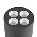 SLV socket luminaire R-CUBE 35 round, CCT Switch, cardanic swivelling IP65, anthracite dimmable