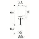 SLV Luminaire à suspension LALU® MIX&MATCH version pour montage en surface IP20, bronze gradable