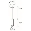 SLV Luminaire à suspension LALU® MIX&MATCH version pour montage encastré IP20, bronze gradable