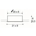 SLV ceiling recessed luminaire KADUX TRIPLE square IP20, black, white dimmable