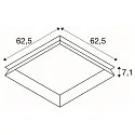 SLV mounting frame PANEL 625 P / 625 V recessed, white, lacquered