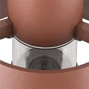 SLV outdoor floor lamp PHOTONI 75 impact resistant, conical E27 IP65, rust dimmable