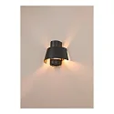 SLV outdoor wall luminaire PHOTONI half round, conical E27 IP65, rust dimmable