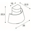 SLV outdoor wall luminaire PHOTONI half round, conical E27 IP65, rust dimmable