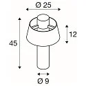 SLV outdoor floor lamp PHOTONI 45 impact resistant, conical E27 IP65, black matt dimmable