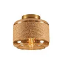 wall and ceiling luminaire PANTILO ROPE 19 cylindrical E27 IP20, gold dimmable