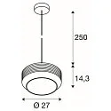 SLV Luminaire à suspension PANTILO ROPE 27 E27 IP20, or gradable